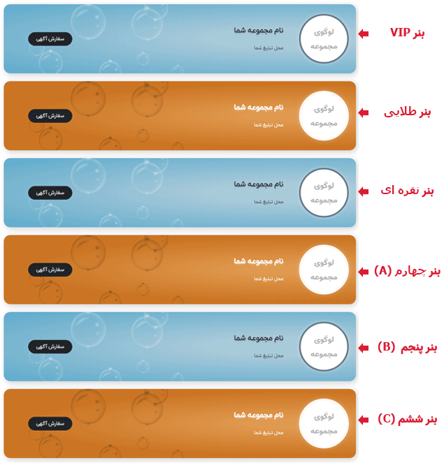 معرفی بنرها در وبسایت های تبلیغاتی